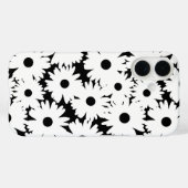 負の宇宙デイジー白の黒 Case-Mate iPhoneケース (裏面 (横))