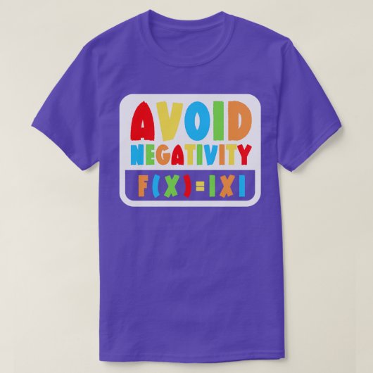 負の数おもしろい数の回避3 Tシャツ (デザイン正面)