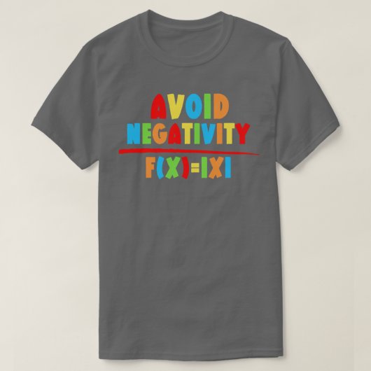 負の数おもしろい数を避ける14 Tシャツ (デザイン正面)