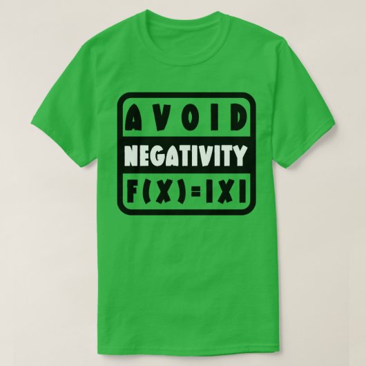 負の数おもしろい数を避ける19 Tシャツ (デザイン正面)