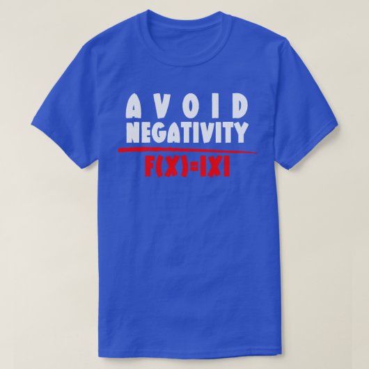 負の数おもしろい数10を避ける Tシャツ (デザイン正面)