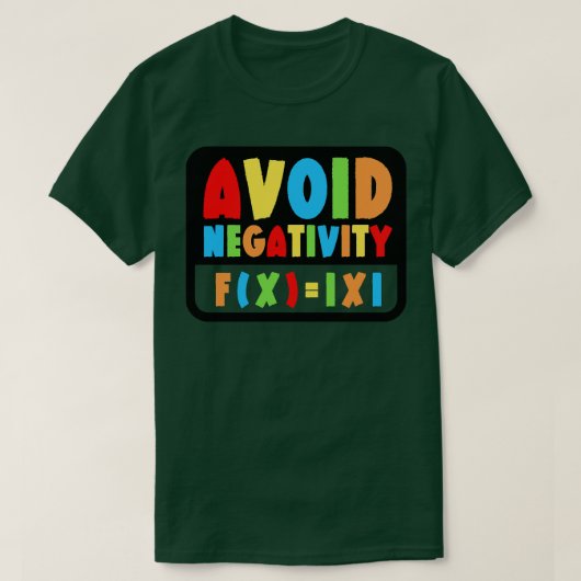 負の数おもしろい数24を避ける Tシャツ (デザイン正面)
