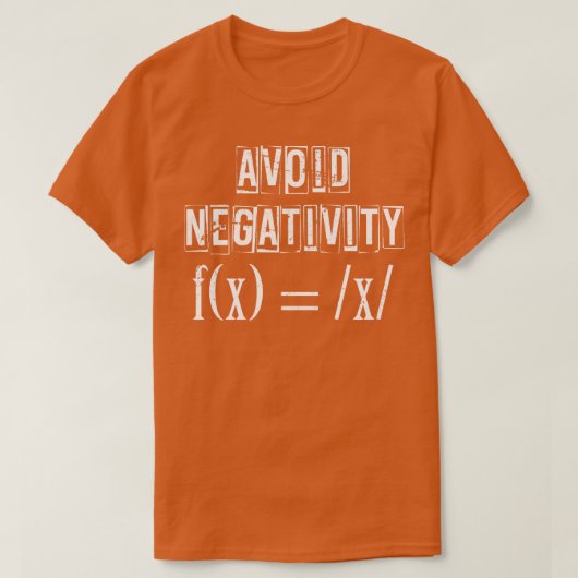 負の数値計算を避ける Tシャツ (デザイン正面)