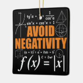 負の数理おもしろい数的先生を避ける セラミックオーナメント (左)