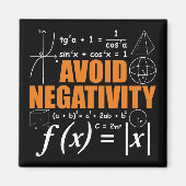 負の数理おもしろい数的先生を避ける マグネット (正面)