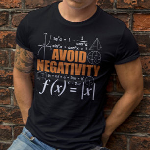 負の数理おもしろい数的先生を避ける Tシャツ