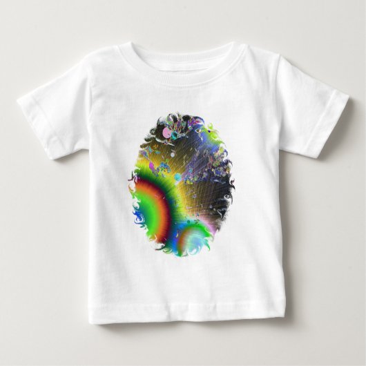 負の日が差すこと（楕円フレーム） ベビーTシャツ (正面)