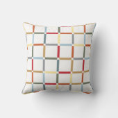 負カラフルの宇宙半モダン線インスパイア付き格子 クッション (裏面)