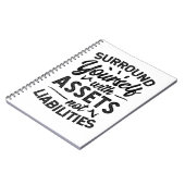 負債ではない資産で自分自身を取り囲む ノートブック (左側)