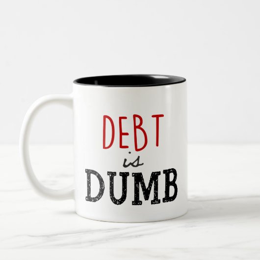 負債はばかコーヒーマグ ツートーンマグカップ (左)