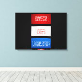 負債を超える資産のフラグのウォールアート キャンバスプリント (インサイチュ (ウッドフロア))