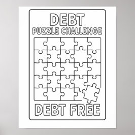 負債パズルチャレンジ報酬トラッカー両面 ポスター