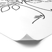 負債ペイオフツリートラッカーブラック&ホワイト ポスター (角)