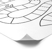 負債レーストラックゲームポスターブラック&ホワイト ポスター (角)