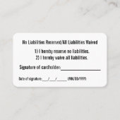 負債免除なし 名刺 (正面)