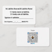 負債免除なし 名刺 (正面/裏面)