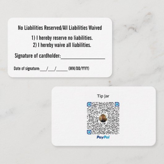 負債免除なし 名刺 (正面/裏面)