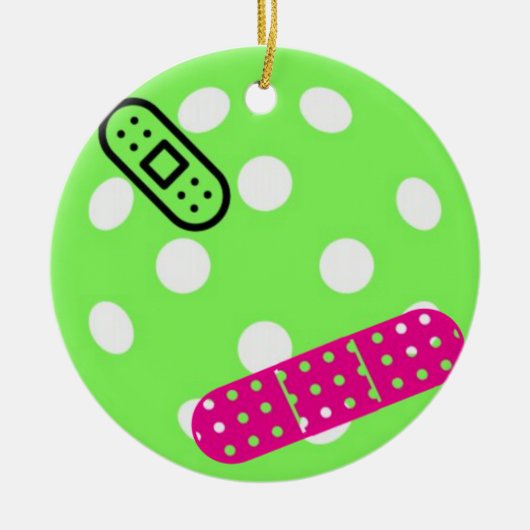 負傷したスポーツファンのための休日オーナメント セラミックオーナメント (正面)