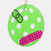 負傷したスポーツファンのための休日オーナメント セラミックオーナメント (左)