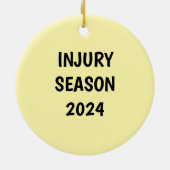負傷したスポーツファン用オーナメント セラミックオーナメント (裏面)