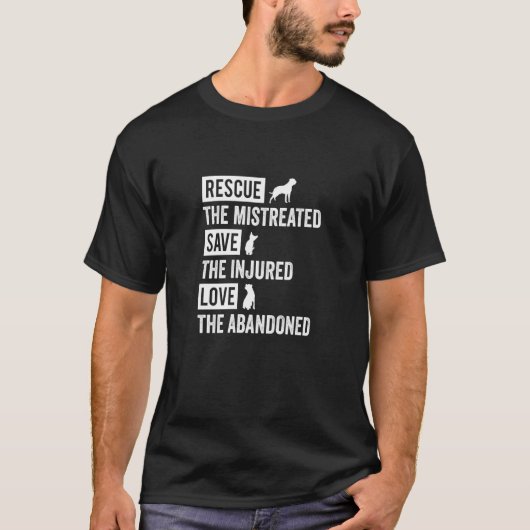 負傷したAb救への愛を虐待した人々を救う Tシャツ (正面)