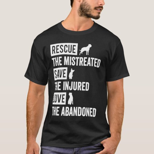 負傷したAb救への愛を虐待した人々を救う Tシャツ (正面)