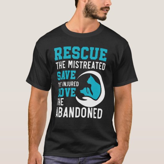 負傷したAb救への愛を虐待した人々を救う Tシャツ (正面)