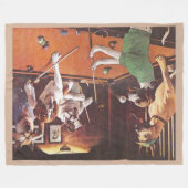 負傷のビーグル犬 フリースブランケット (正面(横))