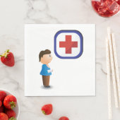 負傷少年気に病院 スタンダードランチョンナプキン (インサイチュ)