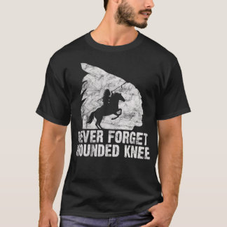 負傷膝先住民アメリカンラコタ族長vi tシャツ