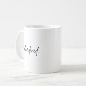 負担のないブラックスクリプト コーヒーマグカップ (正面左)