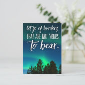 負担の解放やる気を起こさせる引用文 ポストカード (スタンド正面)