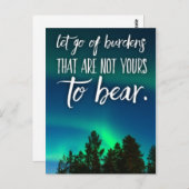 負担の解放やる気を起こさせる引用文 ポストカード (正面/裏面)