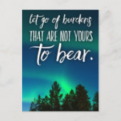 負担の解放やる気を起こさせる引用文 ポストカード (正面)