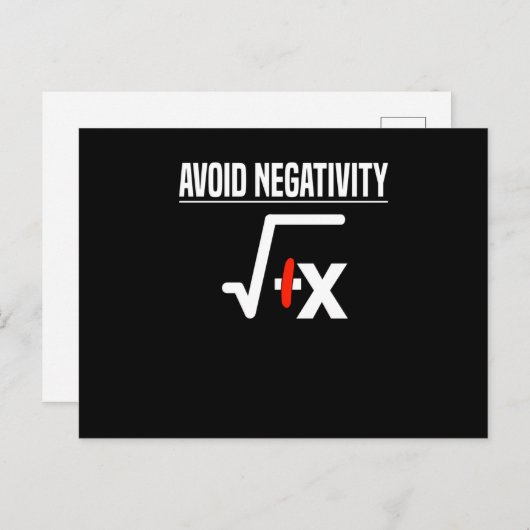 負数を避けるルート演算先生ことわざ演算 ポストカード (正面/裏面)