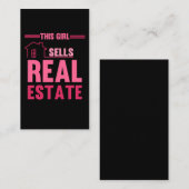 財おもしろい産投資家ガール実在エステート代理店 名刺 (正面/裏面)