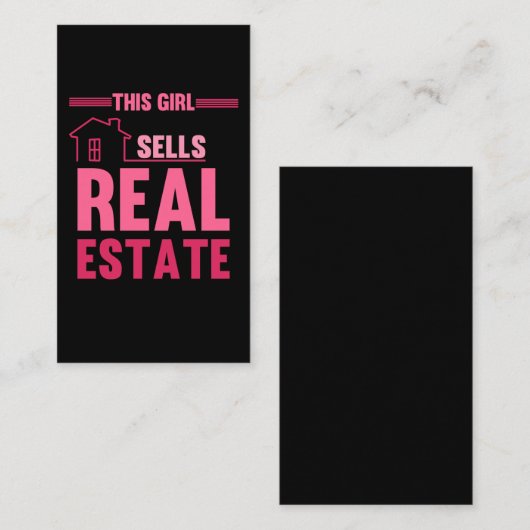 財おもしろい産投資家ガール実在エステート代理店 名刺 (正面/裏面)