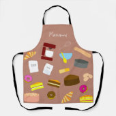 財カラフル焼いた品とベーキング器具エプロン エプロン (正面)