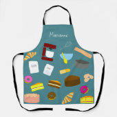 財カラフル焼いた品とベーキング器具エプロン エプロン (正面)