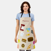財カラフル焼いた品とベーキング器具エプロン エプロン (着用した状態)