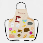 財カラフル焼いた品とベーキング器具エプロン エプロン (正面)