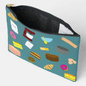 財カラフル焼いた品とベーキング装身具用パウチ アクセサリーポーチ (見開き)