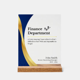 財パーソナライズされた務部 アクリルサイン