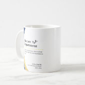 財パーソナライズされた務部 コーヒーマグカップ (正面左)