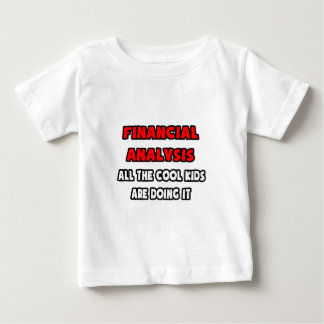 財務おもしろいアナリストのシャツ ベビーTシャツ