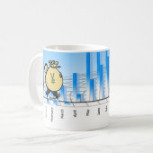 財務およびビジネスデータ分析 コーヒーマグカップ (正面左)