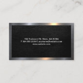 財務アイコン | 金ゴールド燭台グラフ 名刺 (裏面)