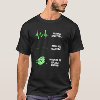 財務アナリストの作業者の商用ジョブ Tシャツ