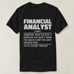 財務アナリスト名詞定クール義の同僚 Tシャツ