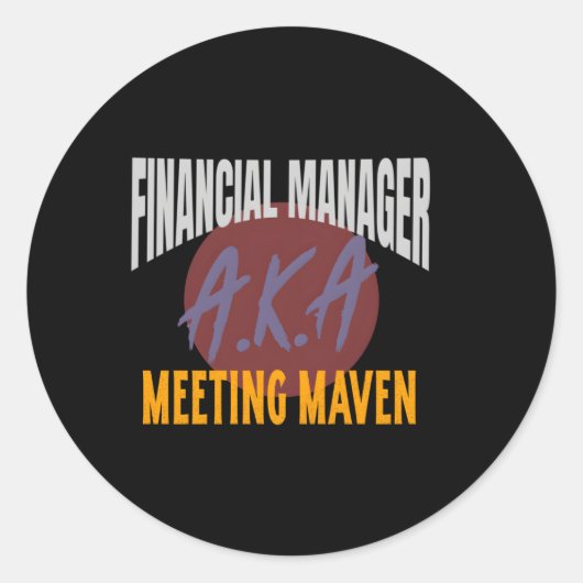 財務アナリストAka Meeting Maven Work ラウンドシール (正面)